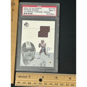 2002 SP Authentic‎ Patrick Ramsey Authentic Threads Single Football Card PSA 9